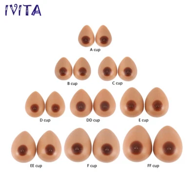 Crossdresser Silicone Breast Forms A-FF Cup Drag Queen False Boobs Bra Enhancers - Image 1 of 4