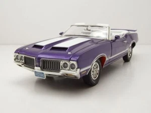 Oldsmobile 442 W-30 Convertible 1970 Lilla Bianco Modellino Auto 1:18 Acme - Foto 1 di 11