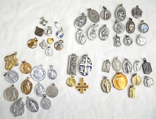 50 Sorted Religious Medals All Different Saints Marian HolyLand  Mini More