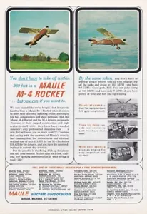 1965 Maule M-4 Rocket Aircraft ad 2/4/2024e - Picture 1 of 1