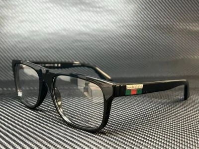 GUCCI GG1117O 001 Black Silver Men's Medium Eyeglasses - Image 1 of 4