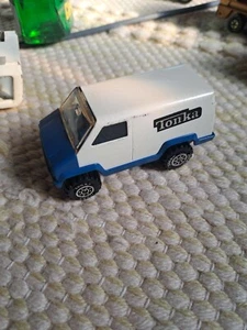 Tonka Mites Van weiß & blau 4" lang Druckguss Fahrzeug Made in USA Vintage 1978 - Bild 1 von 4