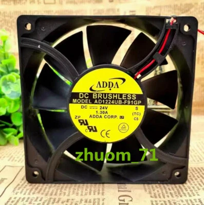 1PC ADDA AD1224UB-F91GP 24V 1.30A 12038 12cm Ball inverter cooling fan - Image 1 of 4