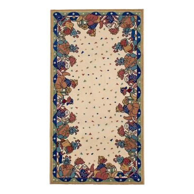 Kinderteppich Brücke Classic Bär mit Bordüre ca. 80x160 cm Beige Polypropylen... - Bild 1 von 4