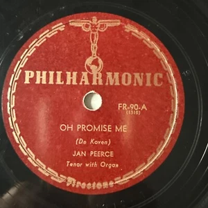 10" 78 RPM-Jan Peerce-Oh Promise Me/I'm Falling In Love With Someone/FR-90 - Foto 1 di 4