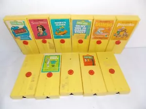 10 VINTAGE 1970er Fisher PRICE FILMKASSETTEN DISNEY & SESAMSTRASSE KEINE GRÖßEN - Bild 1 von 3