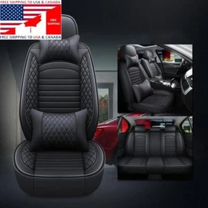 For Scion tC xB PU Leather Car Seat Covers 5-Seats Cushion Front + Rear Full Set - Picture 1 of 26