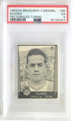 1953-54 Bruguera Caramel Luis Suarez Pectorales Turmo #95 PSA 5 - Image 1 of 2