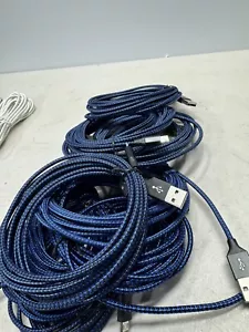 9 Total/ Samsung Galaxy S7 S6 Edge+PS4 Micro USB Cable Fast Charging Cord 9ft - Picture 1 of 6