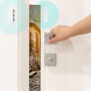 Wireless Burglar Alarm Door Magnetic Sensor Detector White 110dB Sound Siren