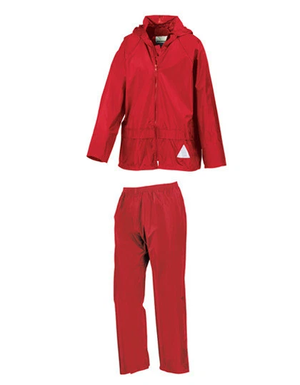 Wasserdichter Kinderanzug Jacke/Hose Result Re95j rot