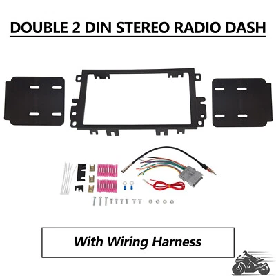 Double DIN Radio Stereo Dash Kit w/ Wire Harness For Chevy GMC Pontiac Suzuki - Image 1 of 4