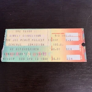 JOE PERRY PROJECT Konzertticket Stub 4/13/80 DC - Bild 1 von 2