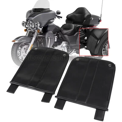 Sujetador guardabarros trasero triciclo de cuero PU negro para Harley Hannigan Roadsmith Champion Foto 1 de 4