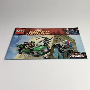 LEGO INSTRUCCIONES 76004 Spider-Man Spider-Cycle Chase Marvel Manual Folleto - Imagen 1 de 4