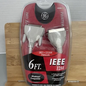 GE IEEE 1284 Printer Cable 6 ft DB25 CEN36M Parallel HO97887 Windows Compatible - Picture 1 of 2