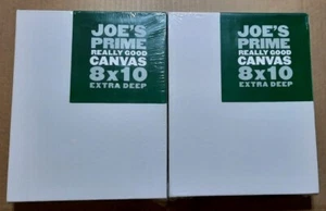 1 -1/2" Deep Artist Grade Stretched Cotton 8x10 Canvas Double Primed Lot of 2 - Picture 1 of 5