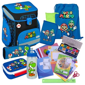 Scooli Schulranzen SUPER MARIO 20 Teile-Set mit Flasche, Brotdose & viel Zubehör - Bild 1 von 24