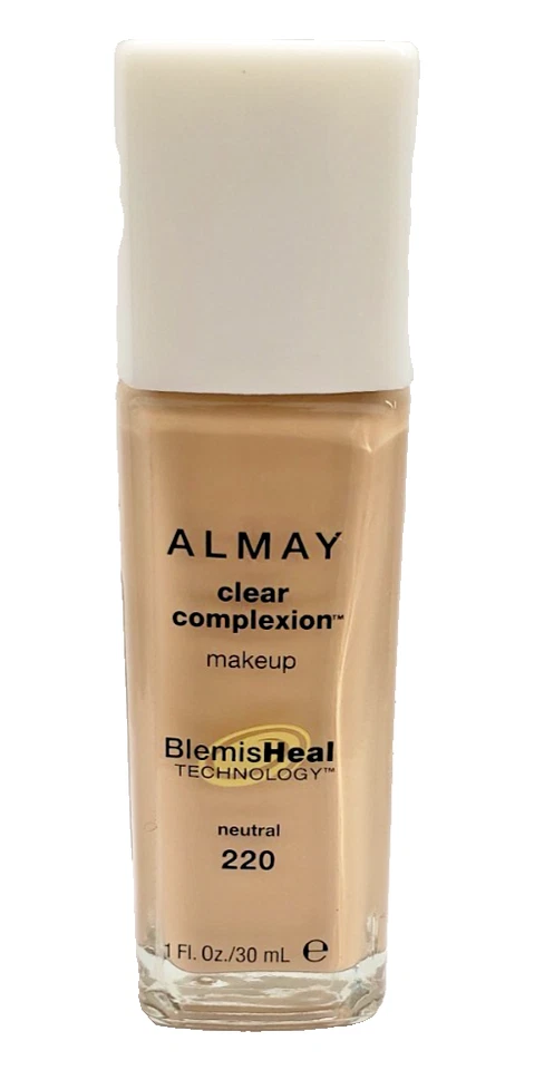 NEW Almay Clear Complexion Liquid Makeup Heals Blemishes-220 NEUTRAL - Image 1 of 1