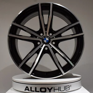 ORIGINAL BMW SERIE 3 791M 19" NEGRO BRILLANTE Y DIAMANTE RUEDA DELANTERA DE ALEACIÓN X1 - Imagen 1 de 3