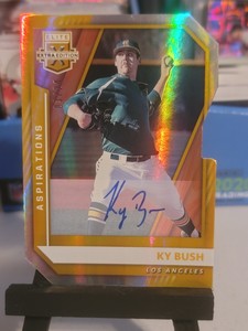 🔥  2021 Panini Elite Extra Edition Gold Aspirations Ky Bush #3/24, LA Angels