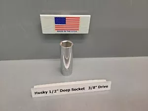 Toma profunda de 1/2" Husky CBD-616 3/8 puertas 6 puntos EE. UU. de lote antiguo para artesano y mecánico - Imagen 1 de 8