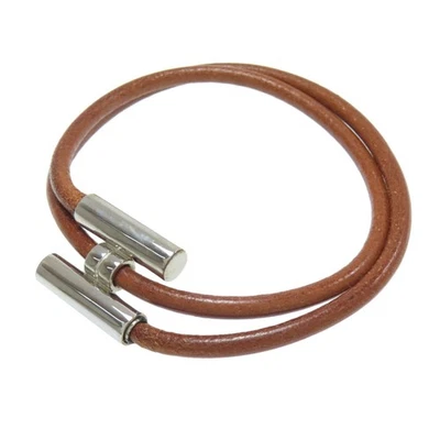 HERMES  Tourni Bracelet Metal Leather Ladies [Used] - Imagem 1 de 4