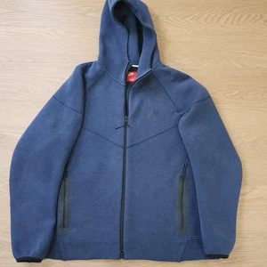 Nike Tech Hoodie Fleece Runner Men's XL Heather Blue Performance DD4688-004 - Picture 1 of 12