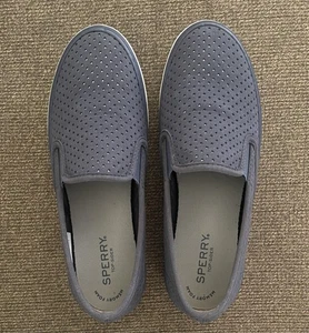 Women’s Sperry Top Sider Seaside Navy Blue Perforated Leather Shoes Size 7.5 - Picture 1 of 5