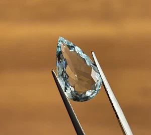 edelsteine24 TOP Aquamarin fac. Tropfen 17.7x10.6mm 4.7ct Naturfarbe Nigeria! - Bild 1 von 9