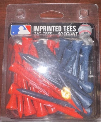MLB Washington Nationals 2 3/4 Wooden Golf Tees Red And Blue New - Image 1 of 2