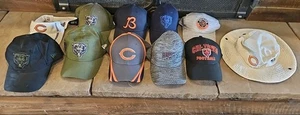 Vintage Lot of 11 Chicago Bears Baseball Caps And 2 Misc. EUC collectable - Picture 1 of 15