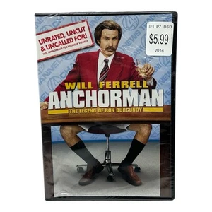 Anchorman: The Legend of Ron Burgundy DVD Will Ferrell Unrated Uncut New Sealed - Picture 1 of 2