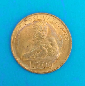 VATIKAN 200 LIRE 1992 ⭐  JOHANNES PAUL II ⭐  KM# 240 - Picture 1 of 2