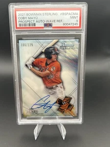 2021 Bowman Sterling Coby Mayo Prospect Auto #BSPA-CMA Orioles Wave /125 PSA 9 - Bild 1 von 2