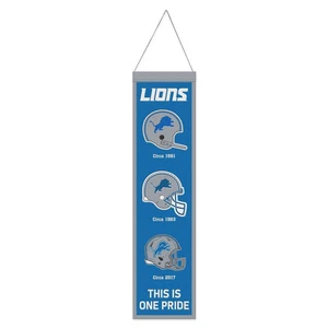 Detroit Lions Banner Lana 8x32 Diseño Heritage Evolution - Imagen 1 de 1