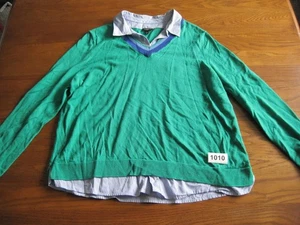 Talbots Womens V-Neck Mock Collar Long Sleeved Sweater Size X-Large Petite - Picture 1 of 8