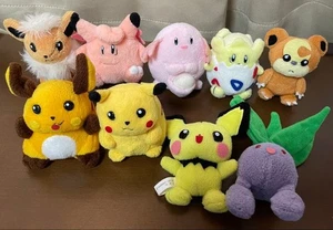 Pikachu Pokémon Freunde Plüschtier 9er Set Pokemon Stofftier Sammlung Japan - Bild 1 von 9