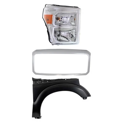 Headlight Kit For 2011-2016 Ford F-250 F-350 Super Duty Right Assy Halogen CAPA - Изображение 1 из 4