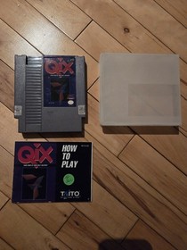 Qix (Nintendo NES) Cart + Manual Tested And Good Condition