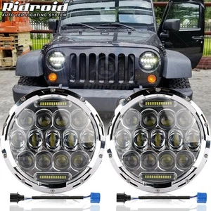 Newest 7-inch H6024 LED Headlights for Jeep Wrangler JK Unlimited JKU 2007-2018 - Picture 1 of 18
