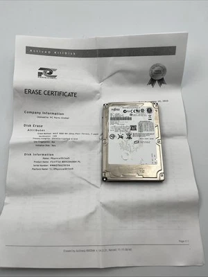 Fujitsu MHV2060BH PL (CA06672-B23100DL) 0085002A 60gb 2.5" Sata Hard Drive - Image 1 of 4