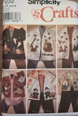 SIMPLICITY CRAFTS Pattern #7032 Misses' APPLIQUED JACKET size 6-8-10 UC/FF - Image 1 of 4