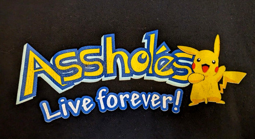 RHUDE Assholes*s Live Forever Pullover Felpa con Cappuccio Uomo Taglia XXL Pikachu Linda Fineg