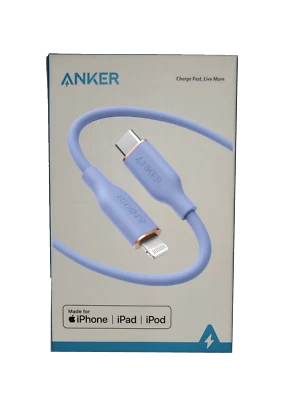 Anker PowerLine III Flow USB-C to Lightning MFi-Certified Cable 6ft Purple #30Q1 - Image 1 of 4