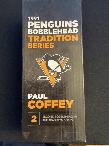 1991 Pittsburgh Penguins Tradition Series Bobblehead Paul Coffey #2/Set NEW/Box Cover