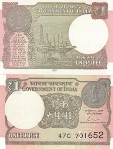 L025 BILELTE INDIA 1 RUPIA 2017 P-117c SIN CIRCULAR - Imagen 1 de 1