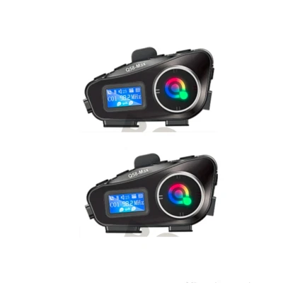 Motorcycle Intercom 2 Riders Bluetooth Helmet Headset Interphone FM Waterproof - Image 1 of 4