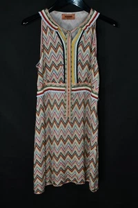 Mini vestido multicolor vintage Missoni Dal 1953 Zig Zag Beach para mujer talla 42 - Imagen 1 de 7