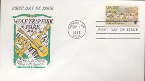 1982 FDC - Scott# 2018 - Wolf Trap Farm - Jack Davis Cachet - Imagen 1 de 1